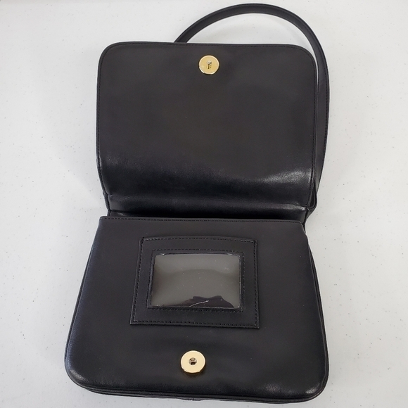 Giani Bernini Small Crossbody Bag Black Leather Flap Purse - Picture 3 of 13